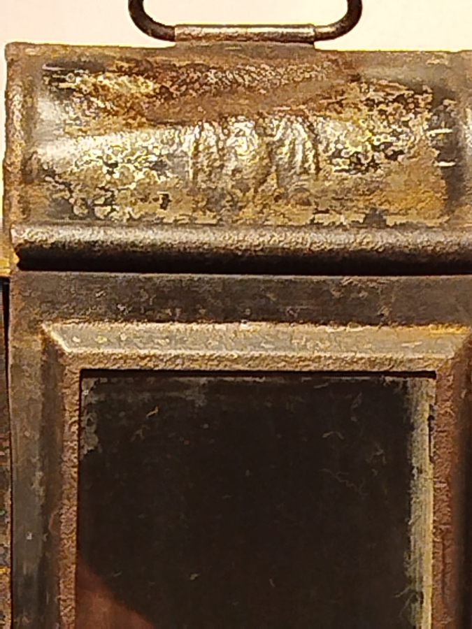 1. DÜNYA SAVAŞI DÖNEMİ İNGİLİZ ASKERİ EL LAMBASI UFAK BOYDA GAZ YAGIYLA CALISAN FİTİLLİ ALEV AYARLI FENER 