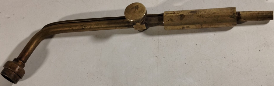 1930 KUYUMCU TAMİRCİ PİRİNC KAZANLI  SALOMO KORUKLU KAYNAK LEHİM ALETİ ÜZERİ DAMGALI