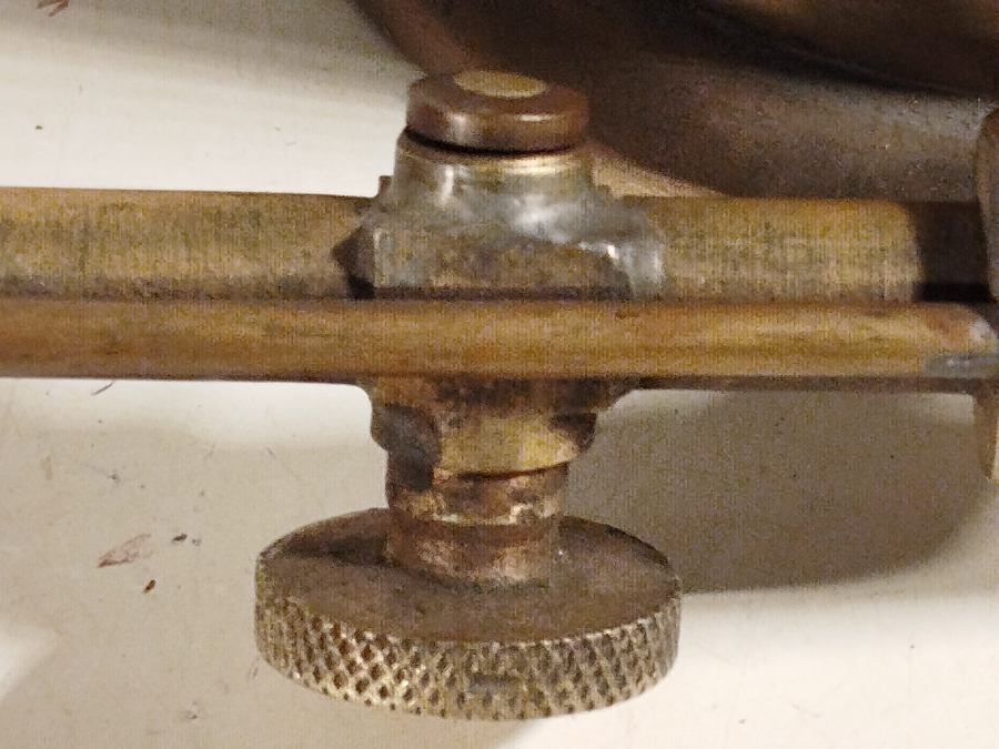 1930 KUYUMCU TAMİRCİ PİRİNC KAZANLI  SALOMO KORUKLU KAYNAK LEHİM ALETİ ÜZERİ DAMGALI