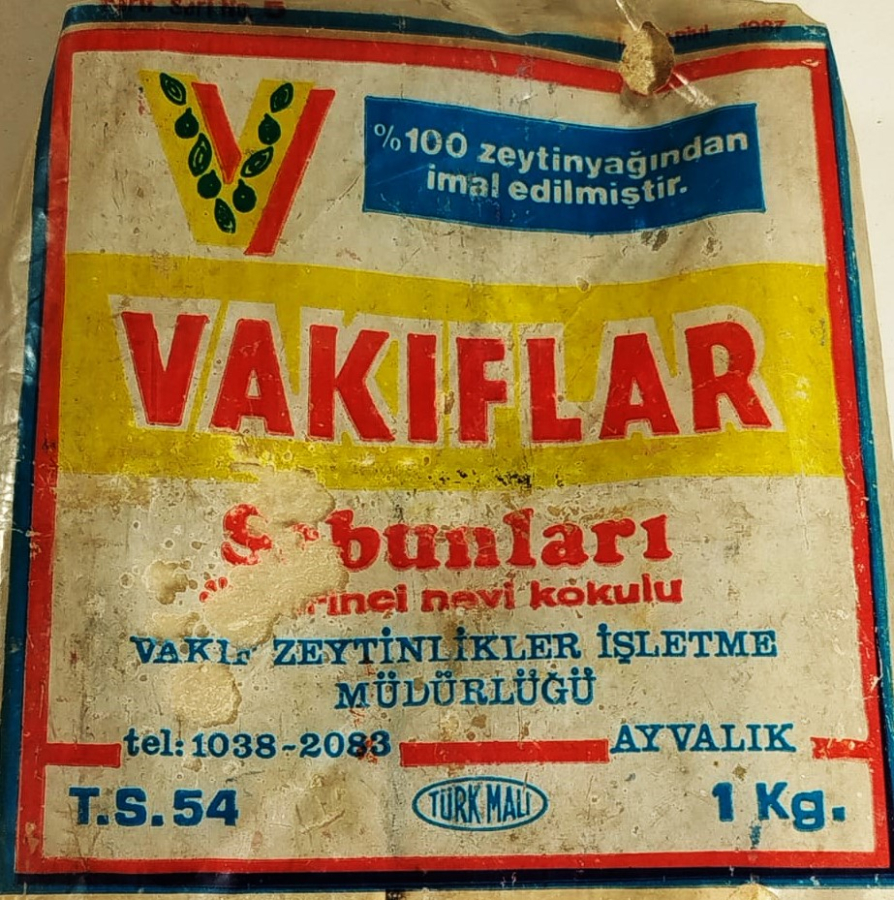 1970 VAKIFLAR  SABUNLARI BİRİNCİ NEVİ KOKULU AYVALIK 1 KİLO