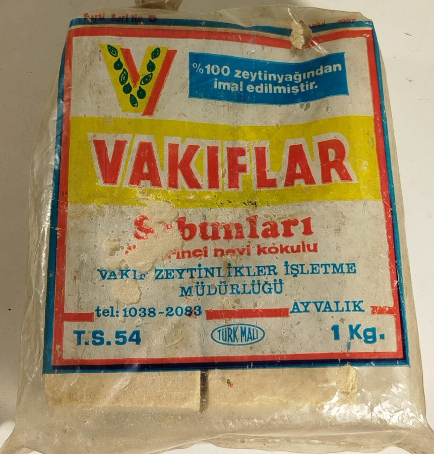 1970 VAKIFLAR  SABUNLARI BİRİNCİ NEVİ KOKULU AYVALIK 1 KİLO