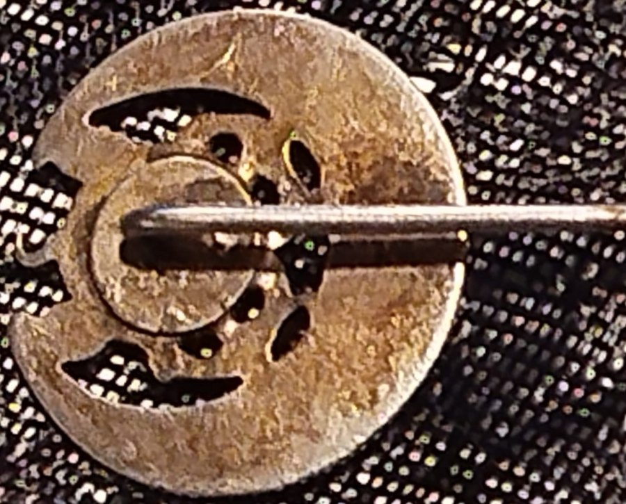 OSMANLI DONANMA-I İANE CEMİYETİ ROZETİ ARMALI GÜMÜŞ UZERİ  SICAK MİNELİ İGNELİ ROZET