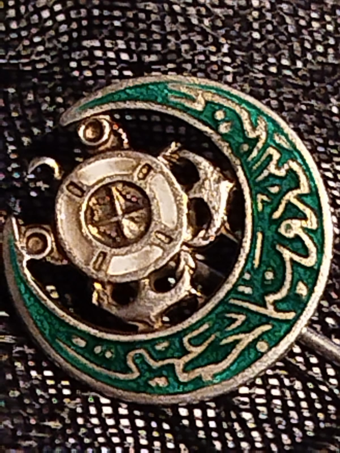 OSMANLI DONANMA-I İANE CEMİYETİ ROZETİ ARMALI GÜMÜŞ UZERİ  SICAK MİNELİ İGNELİ ROZET