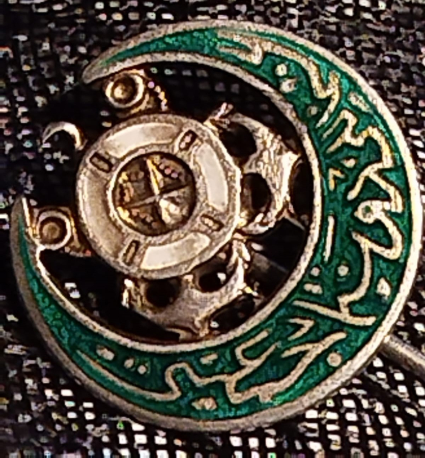 OSMANLI DONANMA-I İANE CEMİYETİ ROZETİ ARMALI GÜMÜŞ UZERİ  SICAK MİNELİ İGNELİ ROZET