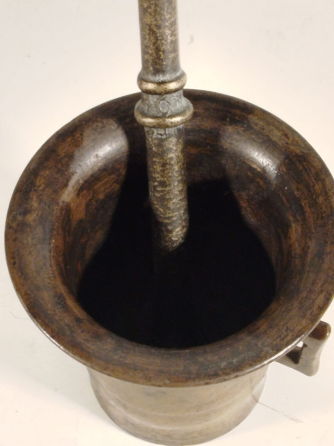 OSMANLI CİFT KULAKLI BRONZ HAVAN ORTA BOYDA