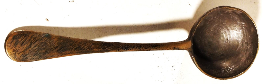 OSMANLI TEKKE İŞİ HELVA  DAGITIM KEPCESİ TEK PARCA BRONZ PARCADAN ELDE YAPILMA