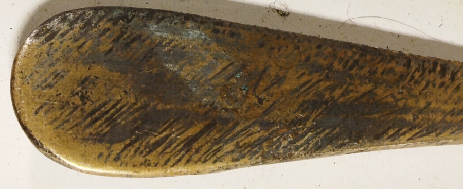 OSMANLI TEKKE İŞİ HELVA  DAGITIM KEPCESİ TEK PARCA BRONZ PARCADAN ELDE YAPILMA