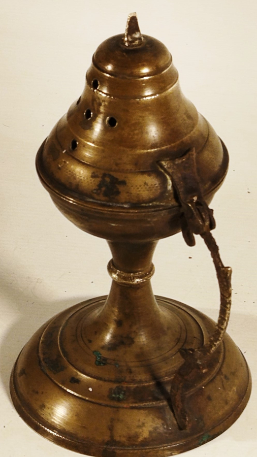 OSMANLI SULEYMANİYE KAPAKLI TASIMA KULPLU BUHURDAN 