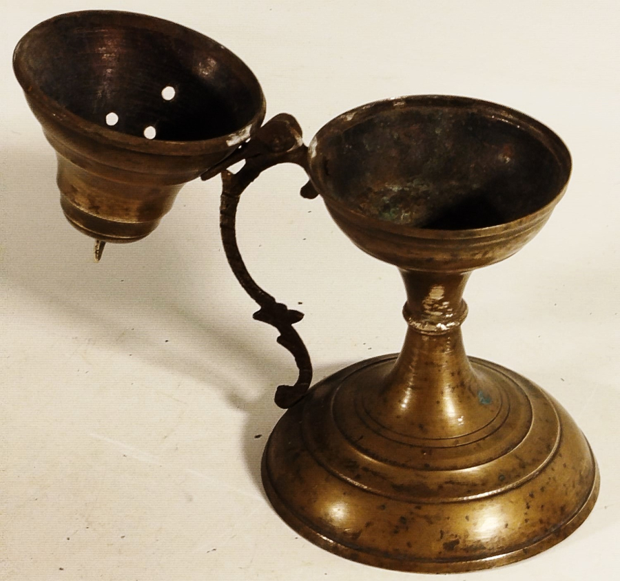 OSMANLI SULEYMANİYE KAPAKLI TASIMA KULPLU BUHURDAN 