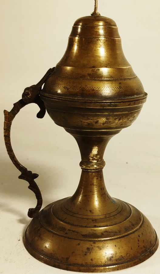 OSMANLI SULEYMANİYE KAPAKLI TASIMA KULPLU BUHURDAN 