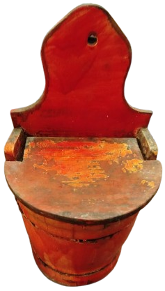 OSMANLI AHŞAP KAPAKLI MUTFAK TUZ KOYMA SAKLAMA KABI