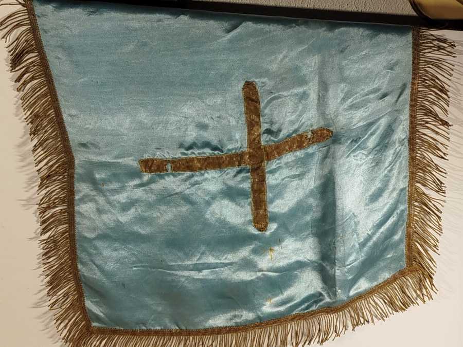 KİLİSE VAFTİZ BEBEK ÖRTUSU İPEK KENARLAR SACAKLI