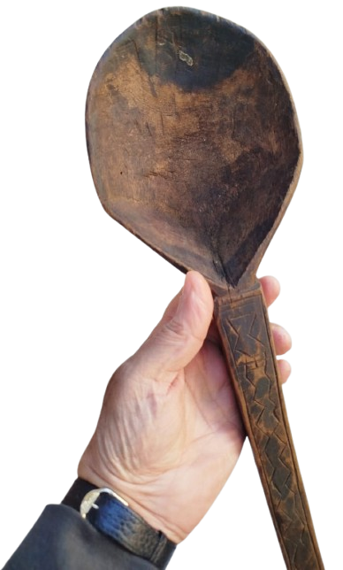 OSMANLI TEK PARCA AHSAPDAN EL YAPIM TEKKE HELVA KASIGI