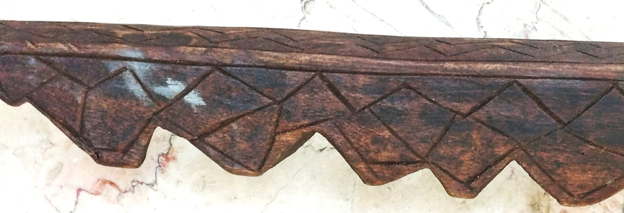 OSMANLI TEK PARCA AHSAPDAN EL YAPIM TEKKE HELVA KASIGI