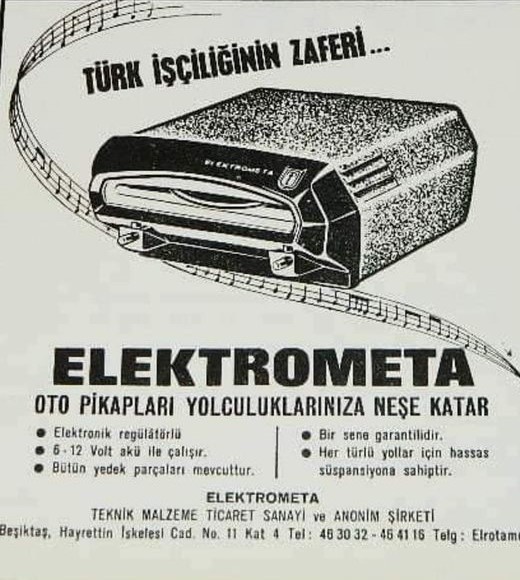 ARABA OTO PİKAP PHILIPS ELEKTROMETA 45 DEVİRLİ 