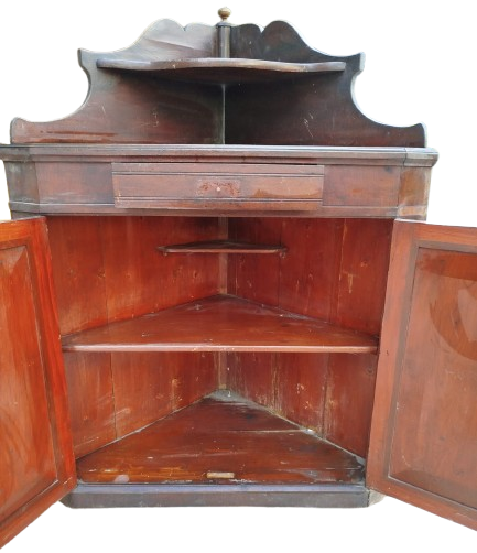 1920 AHSAP MASIF KİLİSE KOSE VİTRİN DOLAP CEKMECELİ CİFT KAPILI RAFLI TOREN DOLAP SARAPLIK 