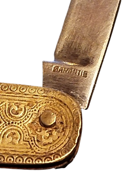 1950 ORJİNAL SÜRMENE EL DÖGME CİFT AGIZLI CELİK CAKI PASLANMAZ VE DIŞ KISMI PİRİNC