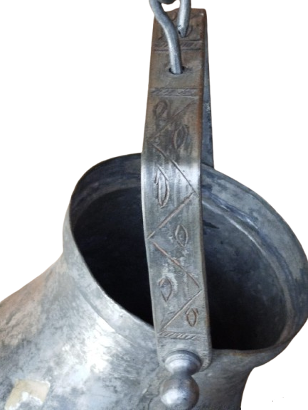 OSMANLI EL DÖGME BAKIR PİRİNC MUSLUKLU SEYYAR GEZİCİ SOKAK BERBERLERİN KULLANDIGI CESME