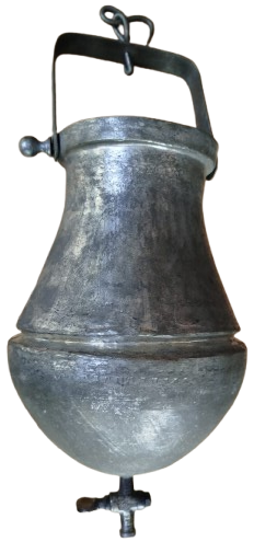 OSMANLI EL DÖGME BAKIR PİRİNC MUSLUKLU SEYYAR GEZİCİ SOKAK BERBERLERİN KULLANDIGI CESME