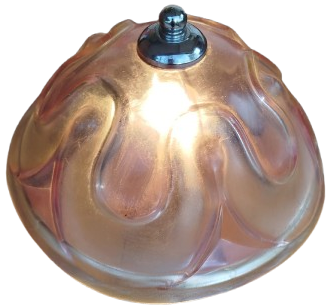 1980 İTALYAN TİFANİ CAM MANTAR FORM LAMBA CALIŞMA MASA LAMBASI 