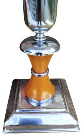 1980 İTALYAN TİFANİ CAM MANTAR FORM LAMBA CALIŞMA MASA LAMBASI 