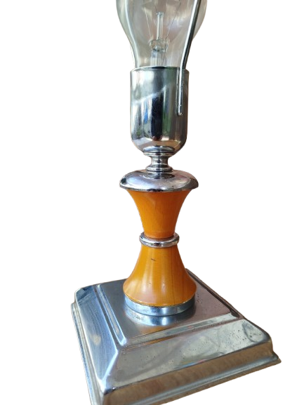 1980 İTALYAN TİFANİ CAM MANTAR FORM LAMBA CALIŞMA MASA LAMBASI 