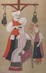 OSMANLI EL DÖGME BAKIR PİRİNC MUSLUKLU SEYYAR GEZİCİ SOKAK BERBERLERİN KULLANDIGI CESME