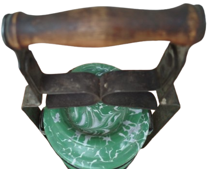 OSMANLI YESİL ÜZERİ SİYAH FAŞARITLİ EMAYE 3 GÖZ TASINABİLİR SEFERTASI