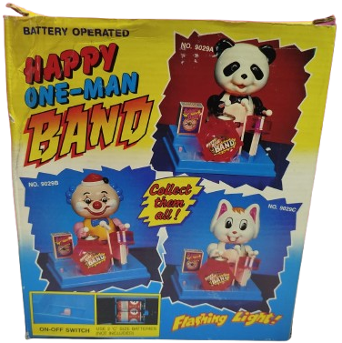 1980 HAPPY ONE MAN BAND  BATERİ CALAN TAVSAN ORJİNAL KUTUSUNDA KUTUSUNDA 