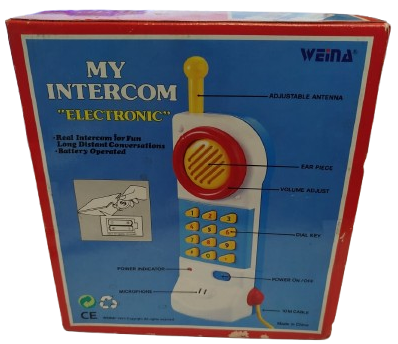 1980 MY İNTERCOM ELECTRONİK VOLKİ TOLKİ ORJİNAL KUTUSUNDA OYUNCAK TELSİZ WEİNA