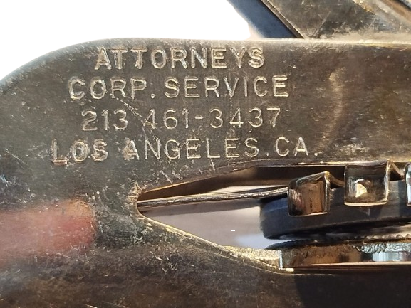 1970 OFFICIAL CHAMP ATTORNEYS CORP SERVICE EL TİPİ MEKANİK SOGUK DAMGA MAKİNESİ