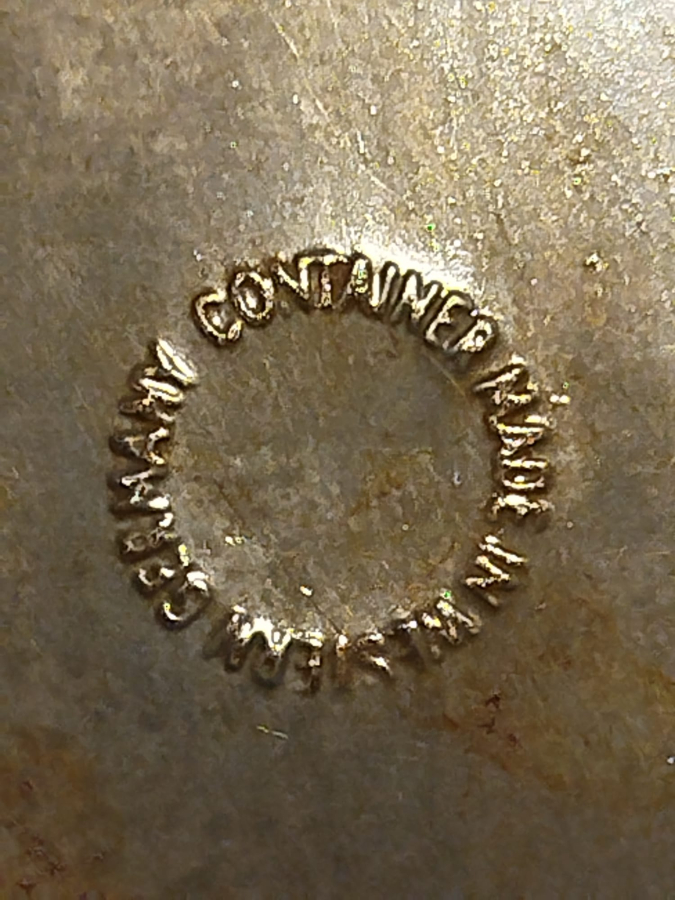 1960 TENEKE KAPAKLI BİSKUİT KUTUSU CONTAINER MADE IN WESTERN GERMANY