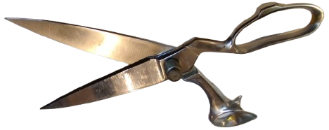 1950 USTA İŞİ EL YAPIM PAKMAK KISMI PİRİNC SAG EL TERZİ KUMAS KESİM MAKASI