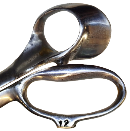 1950 USTA İŞİ EL YAPIM PAKMAK KISMI PİRİNC SAG EL TERZİ KUMAS KESİM MAKASI