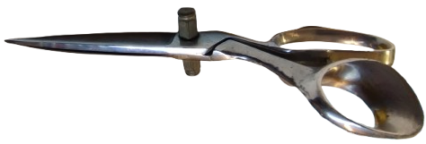 1950 USTA İŞİ EL YAPIM PAKMAK KISMI PİRİNC SAG EL TERZİ KUMAS KESİM MAKASI