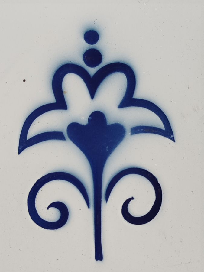 1940 EMAYE OVAL FORMDA MAVİ BEYAZ BUYUK BOYDA SERVİS TEPSİ