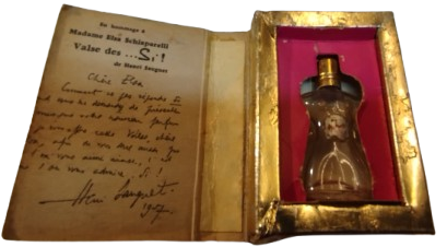 1950 PARFUM VALSE DES  Sİ MADAME ELSA SCHİAPARELLİ KUTUSUNDA MİNYATUR KAPAKLI SİSE