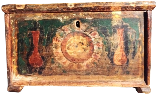 OSMANLI SANDIK SANDIK İCİNDE GELİN SANDIGI MASİF KÖK BOYALARLA SUSLU