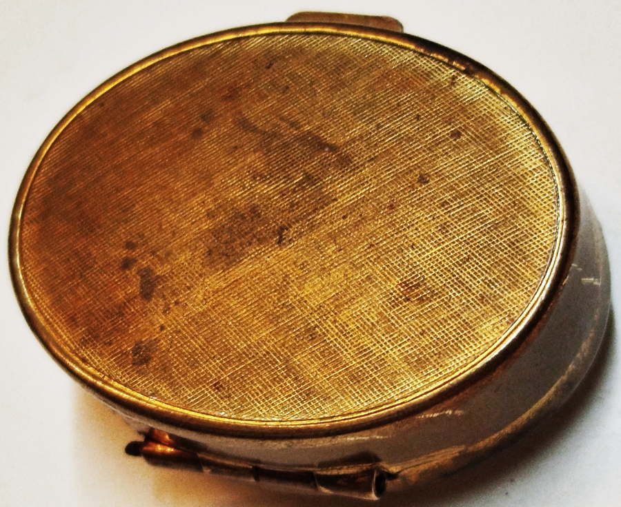 1950 OVAL GOLD PLATE PORCELAİN LİMOGES HAP KUTUSU