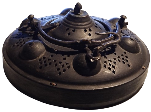 1900 OSMANLI EL YAPIM ACILIP KAPANAN AKORDİYON MUMLU BEZLİ KÖRÜKLÜ BAKIR FENER