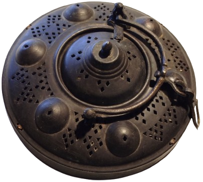 1900 OSMANLI EL YAPIM ACILIP KAPANAN AKORDİYON MUMLU BEZLİ KÖRÜKLÜ BAKIR FENER