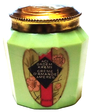 ACI BADEM KREMİ CREME D'AMANDE AMERES YESİL OPALIN SİSE ALTIN KAPLAMA KAPAK