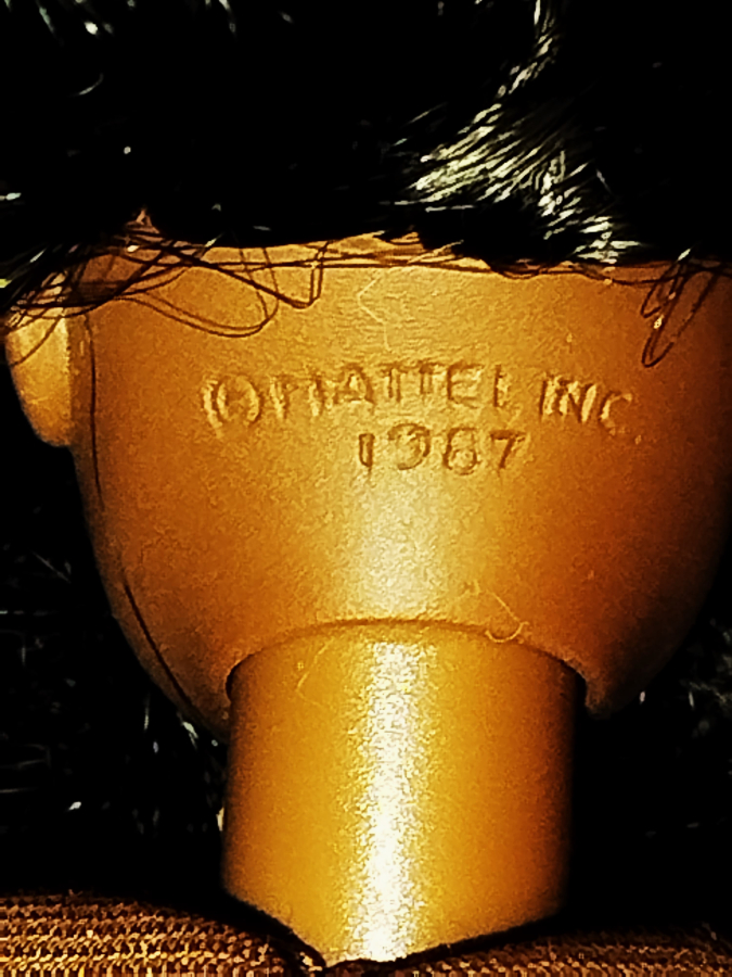 1987 MATTEL BARBİE  ZENCİ MELEZ BEBEK UYKU BEBEK