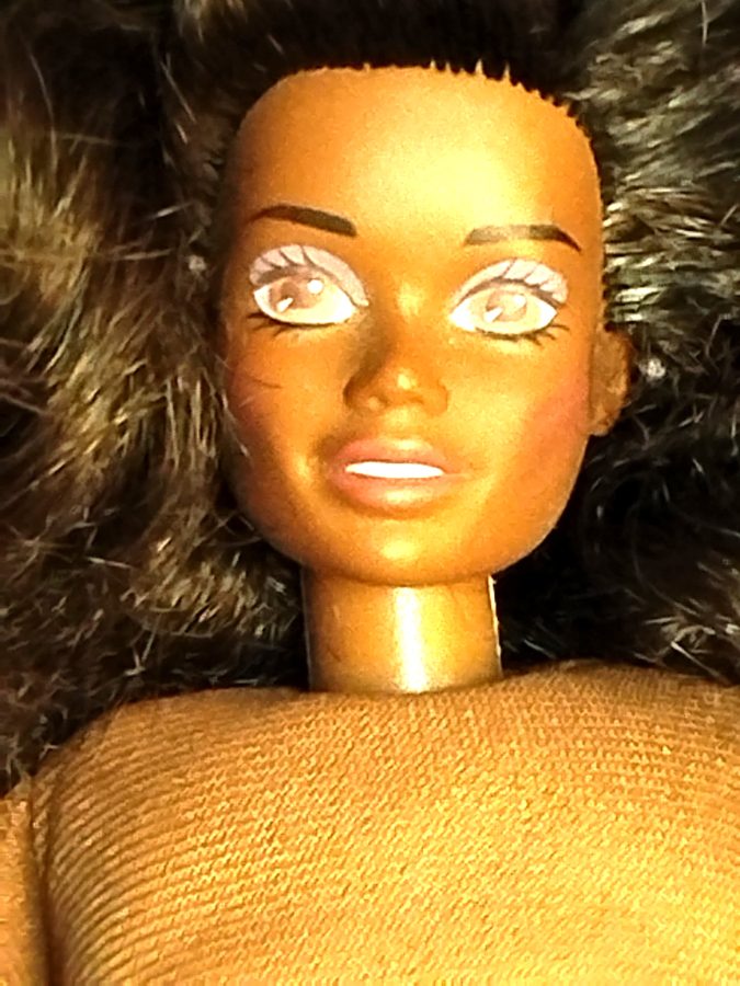 1987 MATTEL BARBİE  ZENCİ MELEZ BEBEK UYKU BEBEK