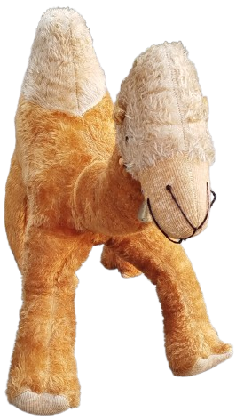 BUYUK BOY HORGUCLU DEVE OYUNCAK PELUS BOYNU BONCUKLU CANLI TASMALI 