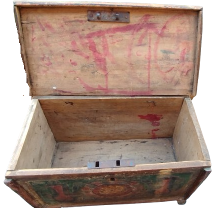 OSMANLI SANDIK SANDIK İCİNDE GELİN SANDIGI MASİF KÖK BOYALARLA SUSLU