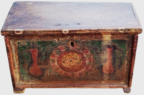 OSMANLI SANDIK SANDIK İCİNDE GELİN SANDIGI MASİF KÖK BOYALARLA SUSLU