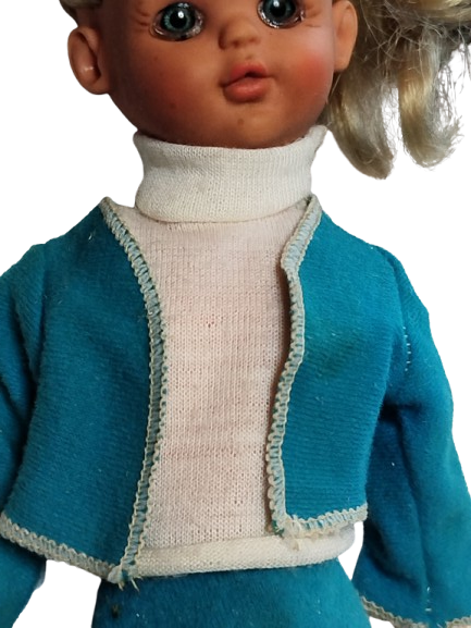 1976 İTALYAN BEBEK ELBİSELİ FUL AKSESUARLI OYUNCAK KIZ 