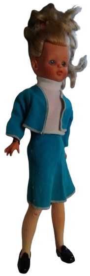 1976 İTALYAN BEBEK ELBİSELİ FUL AKSESUARLI OYUNCAK KIZ 