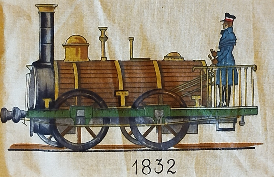 1825 TREN LOKOMOTİF BATI KOVBOY KIZILDERİLİ TEMALI YASTIK KILIF KOMPARTIMAN PERDE OLARAK KULLANILAN BEZ